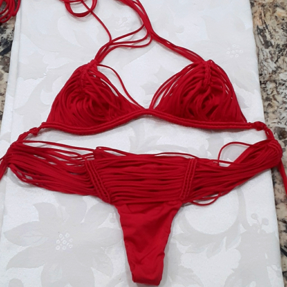 Sexy Red Thong bikini Indah Swim